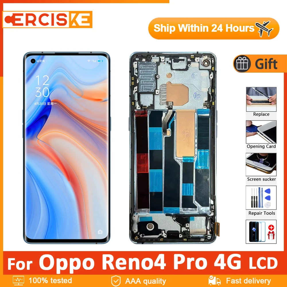 6.5"Original Super AMOLED For Oppo Reno4 Pro 4G LCD Display Touch ScreenDigitizer Assembly For Reno 4Pro LCD CPH2109 Display
6.5"Original Super AMOLED For Oppo Reno4 Pro 4G LCD Display Touch ScreenDigitizer Assembly For Reno 4Pro LCD CPH2109 Display