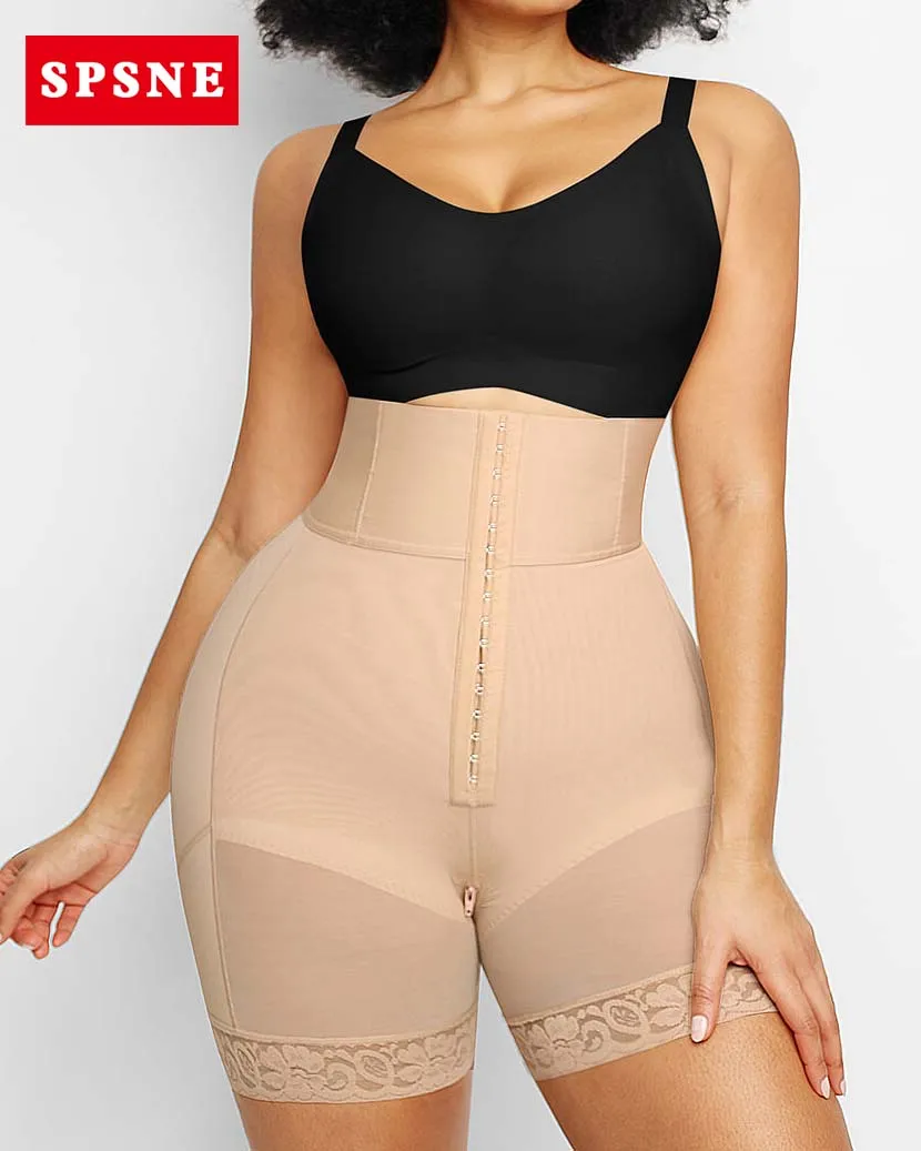 

3 Boned Sculpt High Waist Booty Shorts Perfect Hip Ratio Original Colombian Girdles Butt Lifter Shaper With Zippers