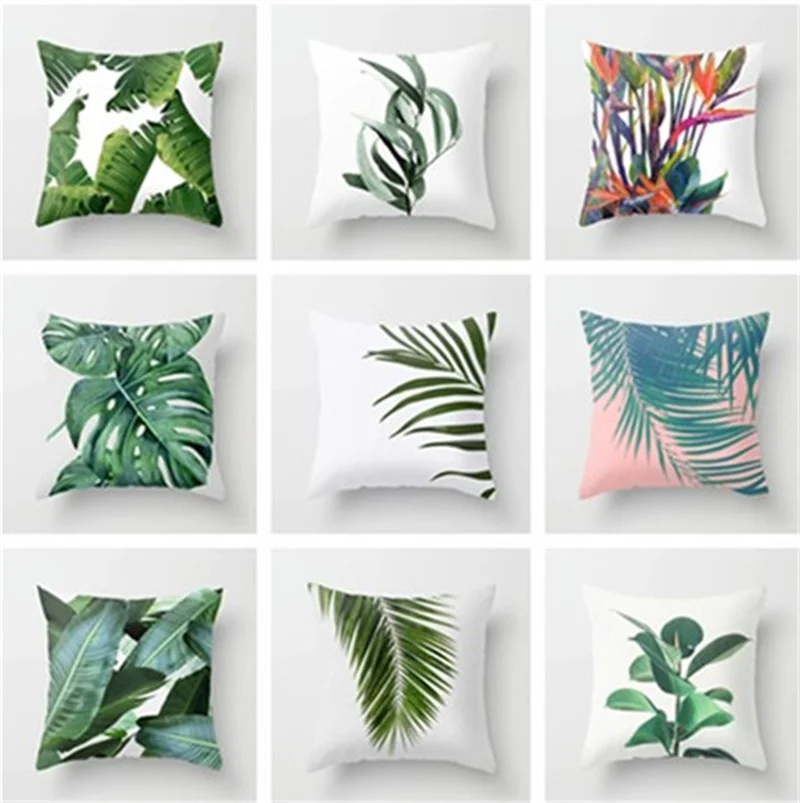 1PCs Tropical Plants Cushion Cover Palm Leaf Green Leaves Decorative Pillow Case Polyester Peachskin Cushion Covers
1PCs Tropical Plants Cushion Cover Palm Leaf Green Leaves Decorative Pillow Case Polyester Peachskin Cushion Covers