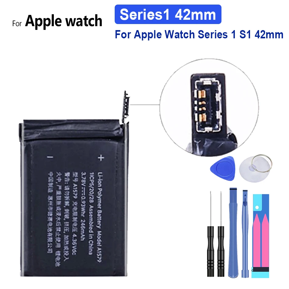 Watch Battery For Apple Watch iWatch 42mm Series 1 2 3 A1579 Series1 Series2 Series3 S1 S2 S3 A1544 38mm 42mm LTE GPS Batteries
Watch Battery For Apple Watch iWatch 42mm Series 1 2 3 A1579 Series1 Series2 Series3 S1 S2 S3 A1544 38mm 42mm LTE GPS Batteries