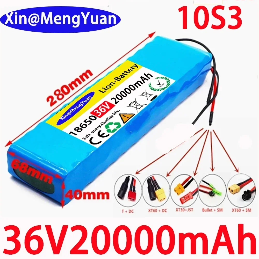 Electric scooter 36V Battery 10S3P 20000mAh 18650 Battery pack 500W 36v lithium electric bike battery Rechargeable li-ion
Electric scooter 36V Battery 10S3P 20000mAh 18650 Battery pack 500W 36v lithium electric bike battery Rechargeable li-ion