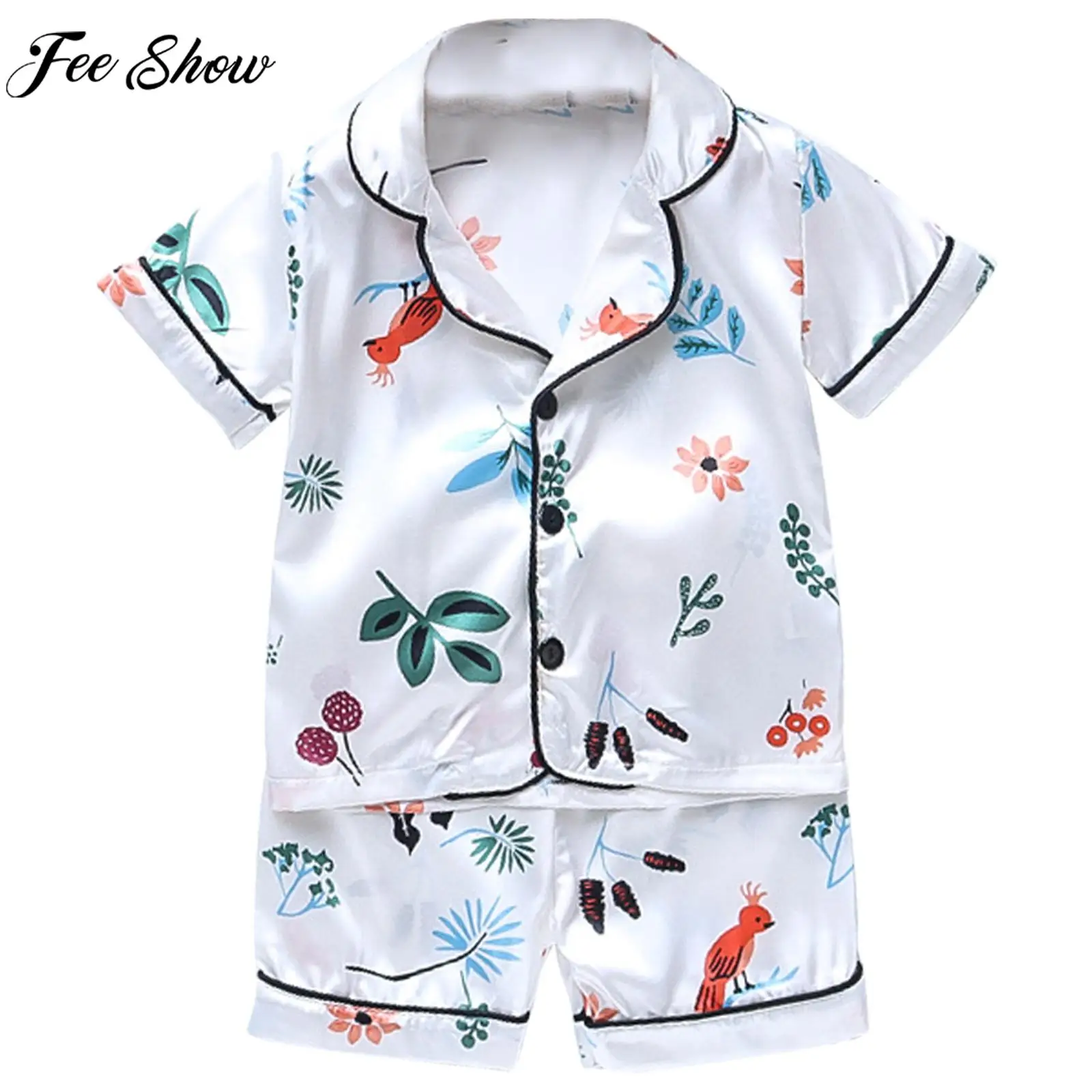 Детская Повседневная шелковая мягкая Пижама, комплект одежды для сна, топ с коротким рукавом и отложным воротником и шорты для мальчиков и девочек, летняя одежда для отдыха, Ночная одежда
Детская Повседневная шелковая мягкая Пижама, комплект одежды для сна, топ с коротким рукавом и отложным воротником и шорты для мальчиков и девочек, летняя одежда для отдыха, Ночная одежда