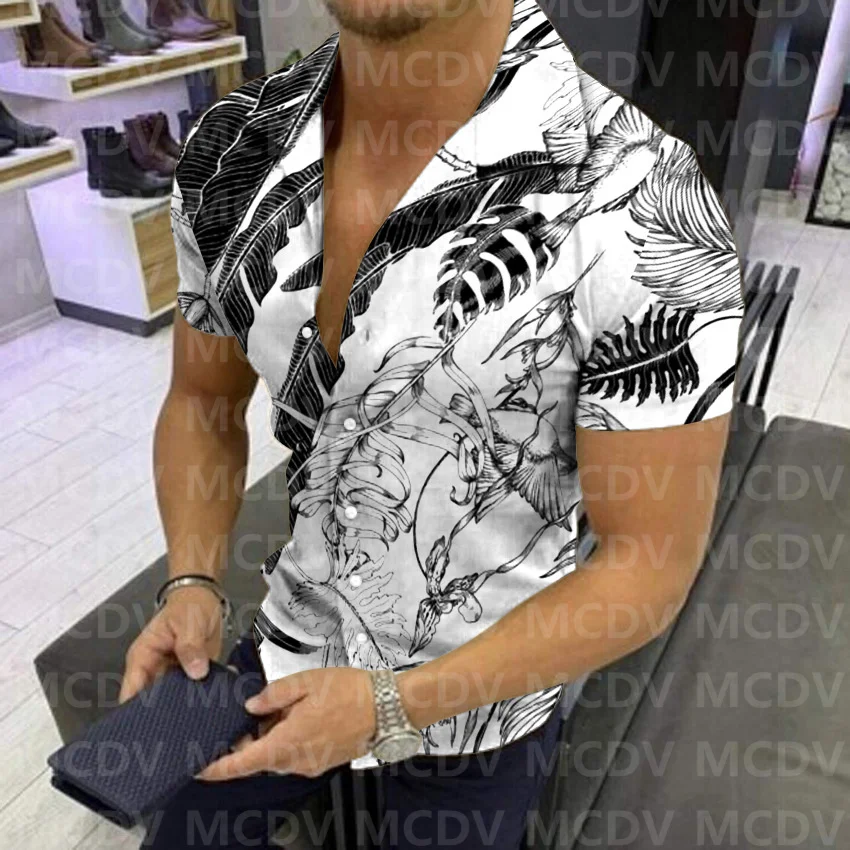 Tropical Plants Pattern 3D Printed Casual Button Shirt Men's Hawaiian Shirt
Tropical Plants Pattern 3D Printed Casual Button Shirt Men's Hawaiian Shirt