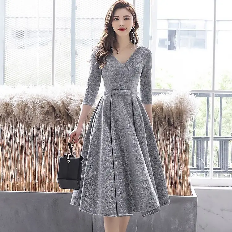 V-Neck Prom Dresses Women Elegant Plus Size Reception Spring Fall Three Quarter Sleeve Bodycon Dress Lady Office Work Vestidos
V-Neck Prom Dresses Women Elegant Plus Size Reception Spring Fall Three Quarter Sleeve Bodycon Dress Lady Office Work Vestidos