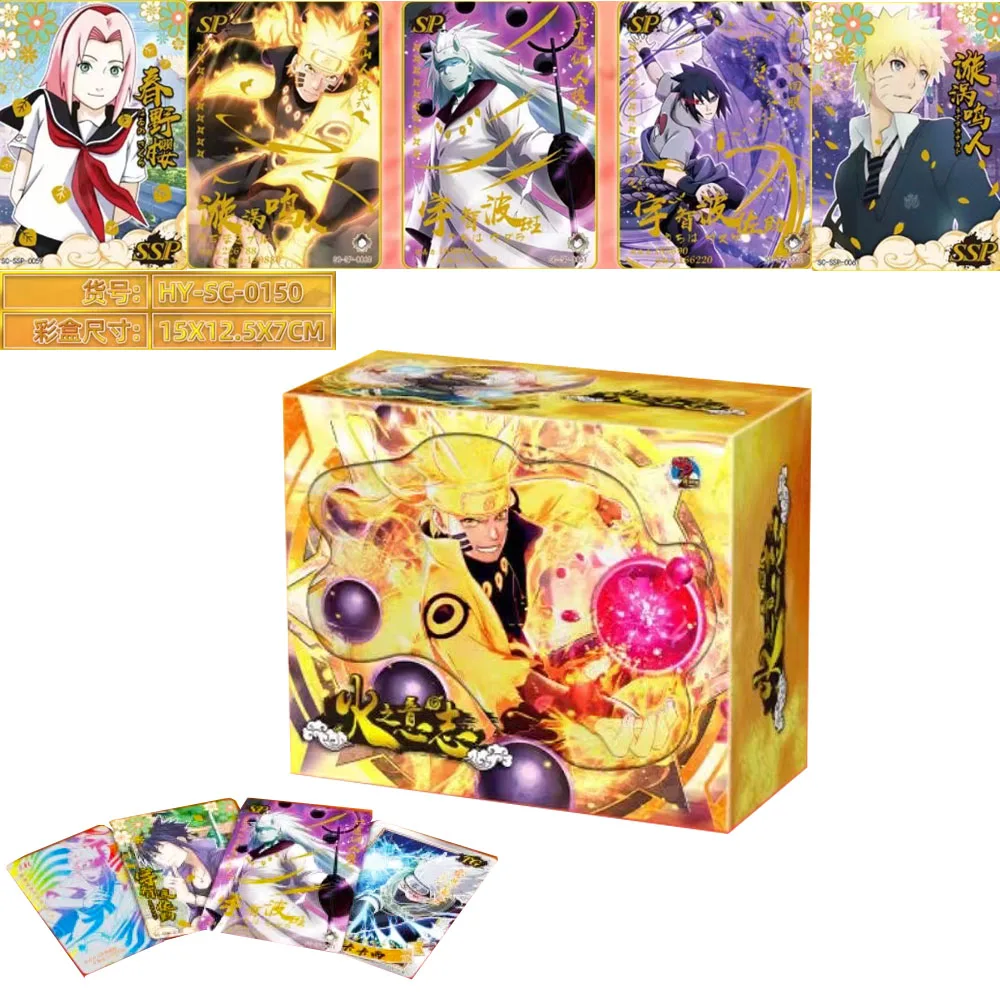 

Special offer NARUTO Card HY-SC-0150 Booster Box Uchiha Uzumaki Sasuke Tcg Carte Haruno Sakura Hatake Kakashi Game Children Gift