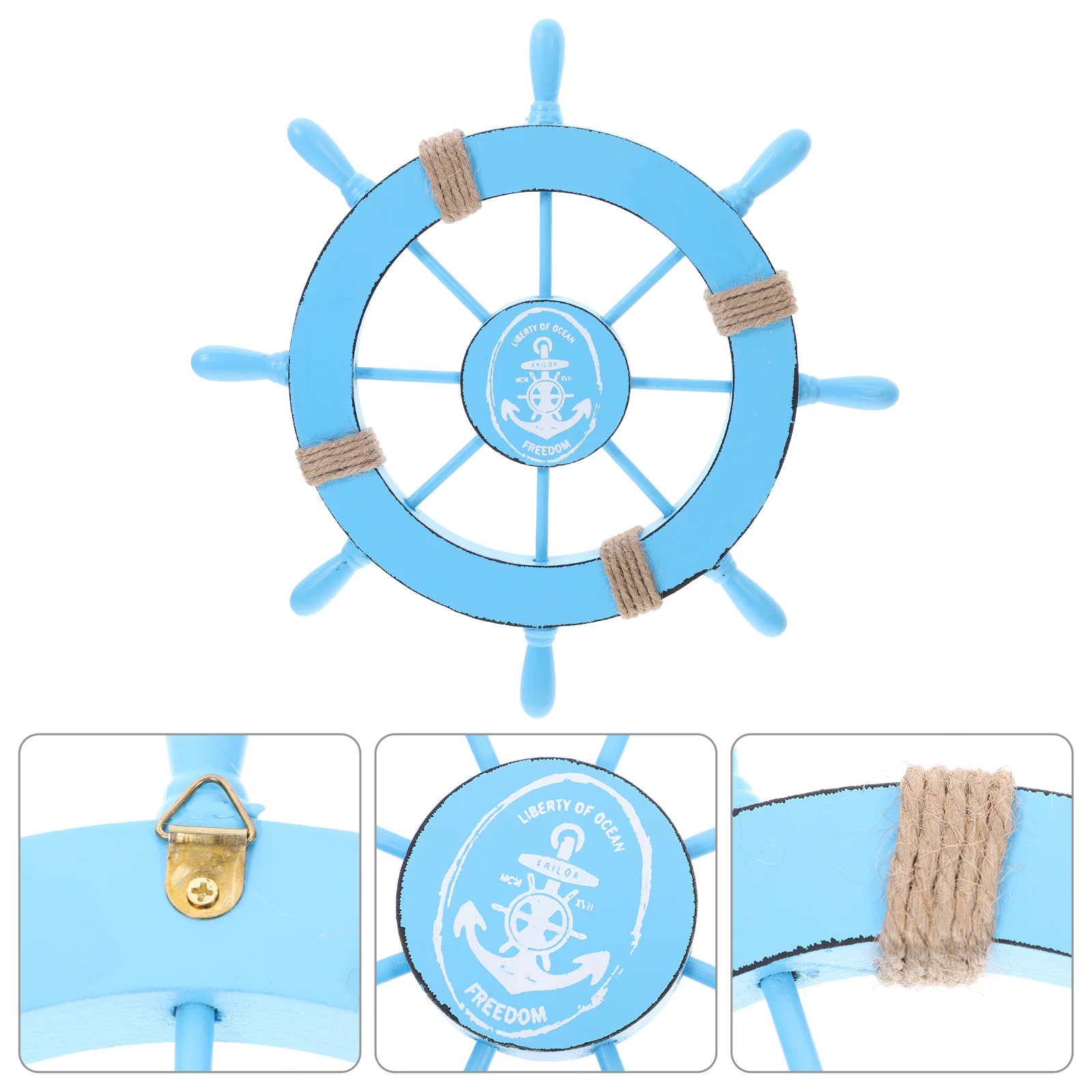 

Wheel Decor Ship Nautical Wall Wooden Steering Beach Boat Bathroom Home Decoration For Decorations Anchor Fishing Net Art Pirate