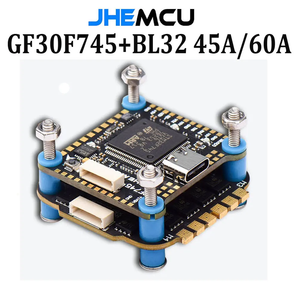 Контроллер полета JHEMCU F745, модель blheli _ 32 45A / 60A 4 в 1 ESC 3-6S 30x30 мм для дрона RC FPV
Контроллер полета JHEMCU F745, модель blheli _ 32 45A / 60A 4 в 1 ESC 3-6S 30x30 мм для дрона RC FPV
