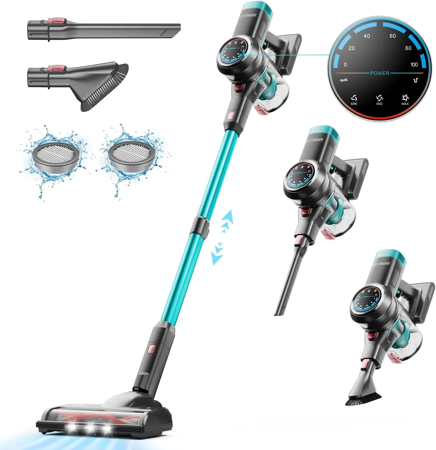 Cordless Vacuum Cleaner, 500W/40Kpa Stick Vacuum with Self-Standing, Max 60 Mins Runtime, Vacuum Cleaner for Home with LED
Cordless Vacuum Cleaner, 500W/40Kpa Stick Vacuum with Self-Standing, Max 60 Mins Runtime, Vacuum Cleaner for Home with LED