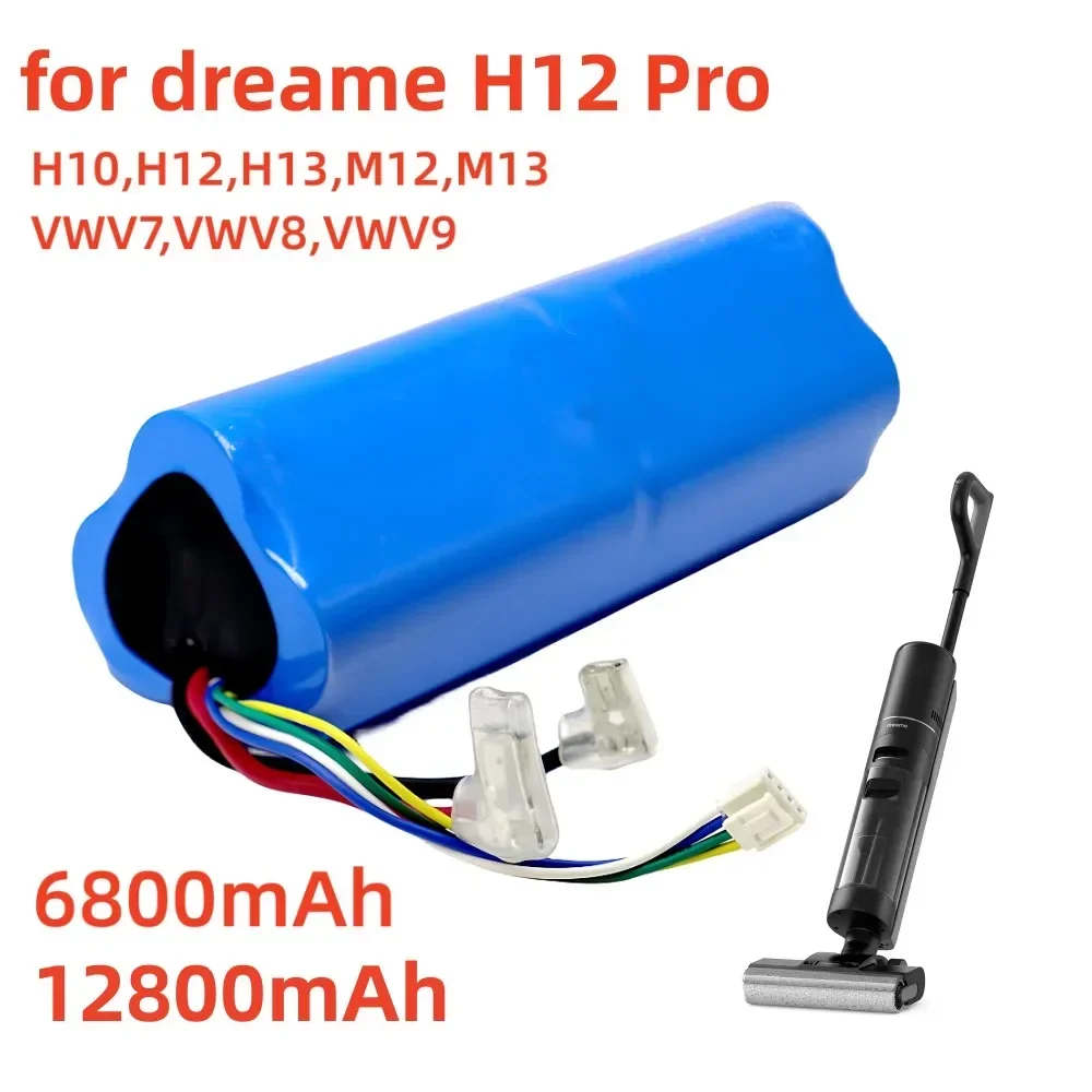New 6800mAh Lithium-ion Battery Suitable for Dreame H12 Pro Cordless Wet and Dry Smart Vacuum Cleaner Replacement Battery Pack
New 6800mAh Lithium-ion Battery Suitable for Dreame H12 Pro Cordless Wet and Dry Smart Vacuum Cleaner Replacement Battery Pack