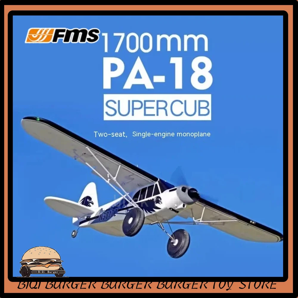 

1700MM FMS PA-18 RC Airplane Model PNP J3 Piper Super Cub 4S 6CH With Gyro Auto Balance Trainer Beginner Aircraft Plane Gifts