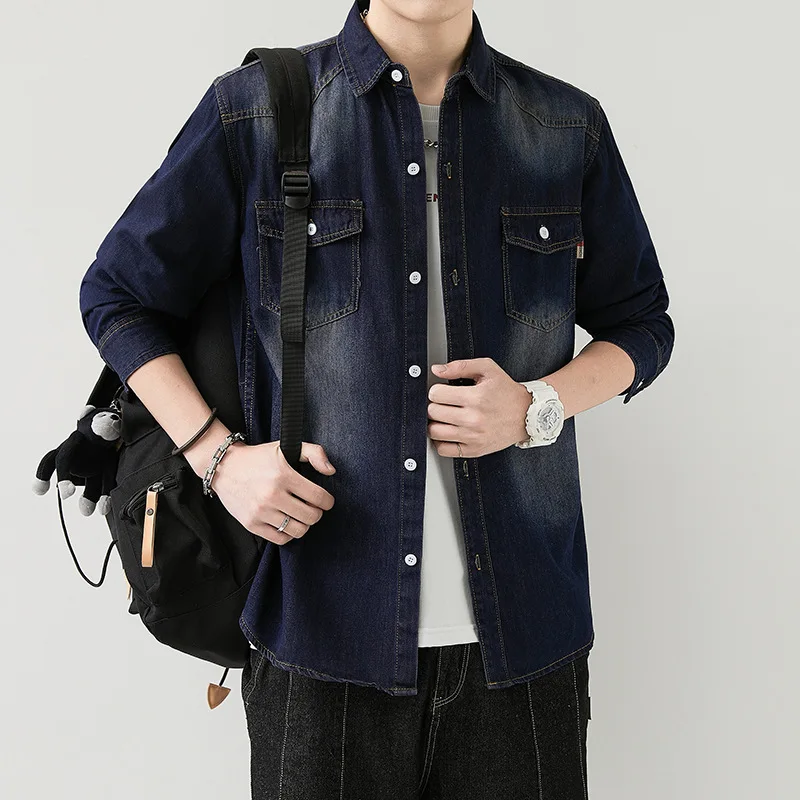 Japanese Retro Denim Shirt 2023 Spring and Autumn New Men Pure Cotton Casual All-Match Shirt Jacket Male Trendy Fashion Jean Top
Japanese Retro Denim Shirt 2023 Spring and Autumn New Men Pure Cotton Casual All-Match Shirt Jacket Male Trendy Fashion Jean Top
