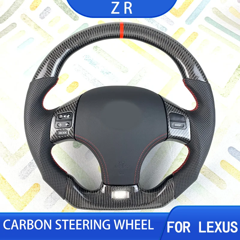 

Carbon Fiber Steering Wheel for Lexus IS 300 RC LS NX200 ES RX UX LC CT GSF 2013 2014 2016 2017 2019 2020 2021 2022