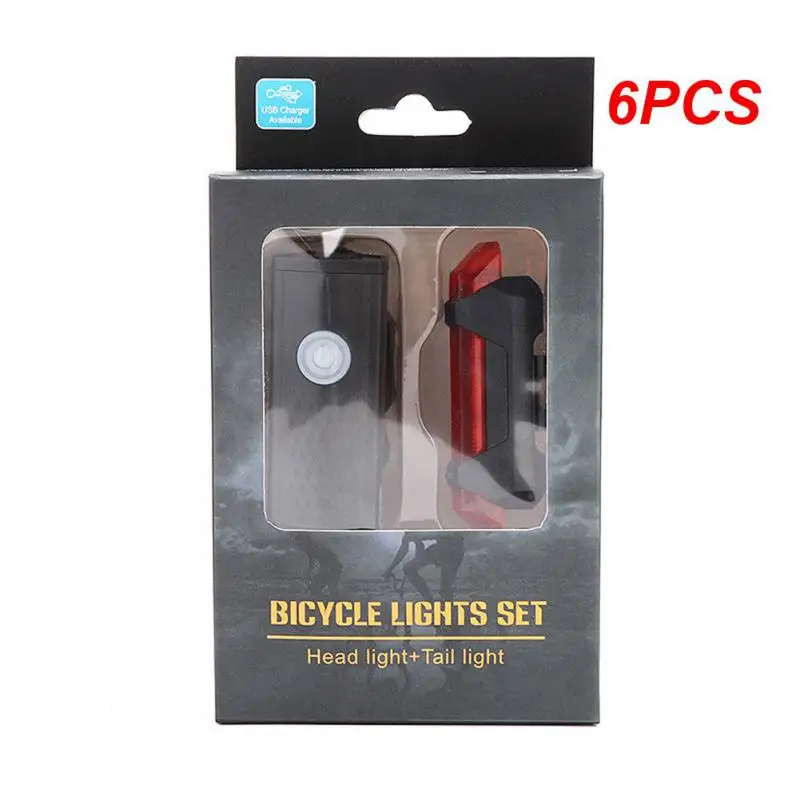 6PCS Light A Set High Quality Usb Rechargeable High Brightness Waterproof Night Ridding Lights Bike Light Set Black
6PCS Light A Set High Quality Usb Rechargeable High Brightness Waterproof Night Ridding Lights Bike Light Set Black