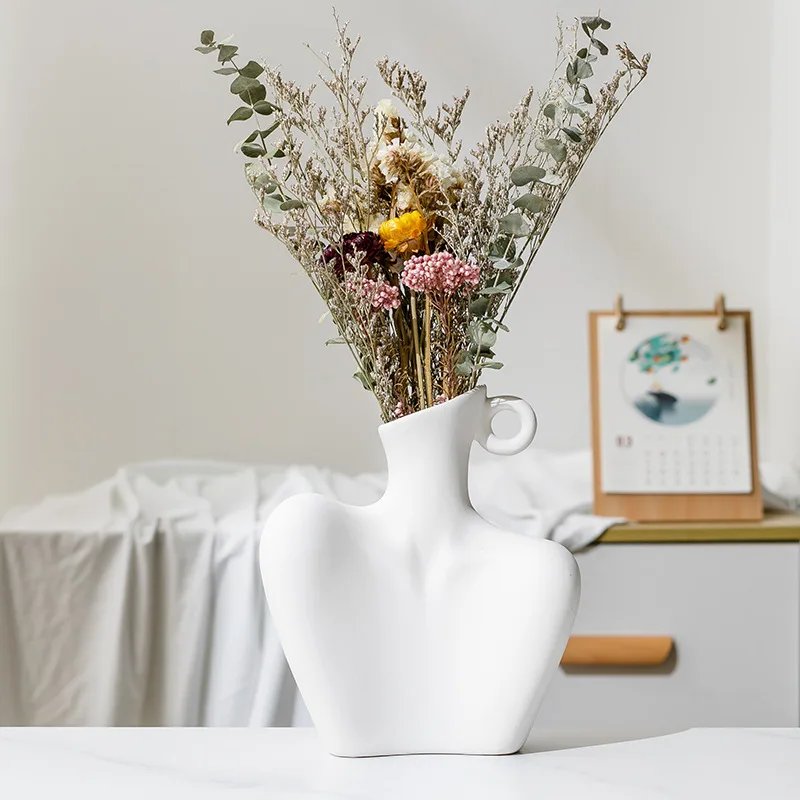 Ceramic Vase Home Decor Ornaments Living Room Decorations Centerpiece Flower Vase Desk Ornaments Decor White Form Body Shape
Ceramic Vase Home Decor Ornaments Living Room Decorations Centerpiece Flower Vase Desk Ornaments Decor White Form Body Shape