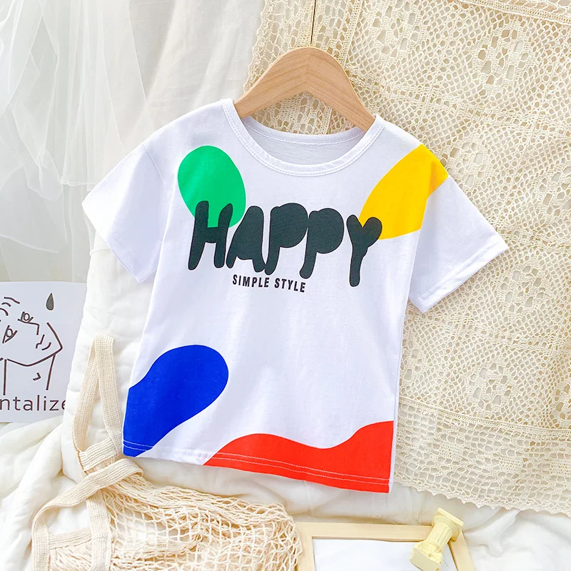 Kids T-shirt 2022 Cartoon Cotton Round Neck Letters Printing Short-sleeved Summer Korean Version Loose Casual Bottoming Shirt
Kids T-shirt 2022 Cartoon Cotton Round Neck Letters Printing Short-sleeved Summer Korean Version Loose Casual Bottoming Shirt