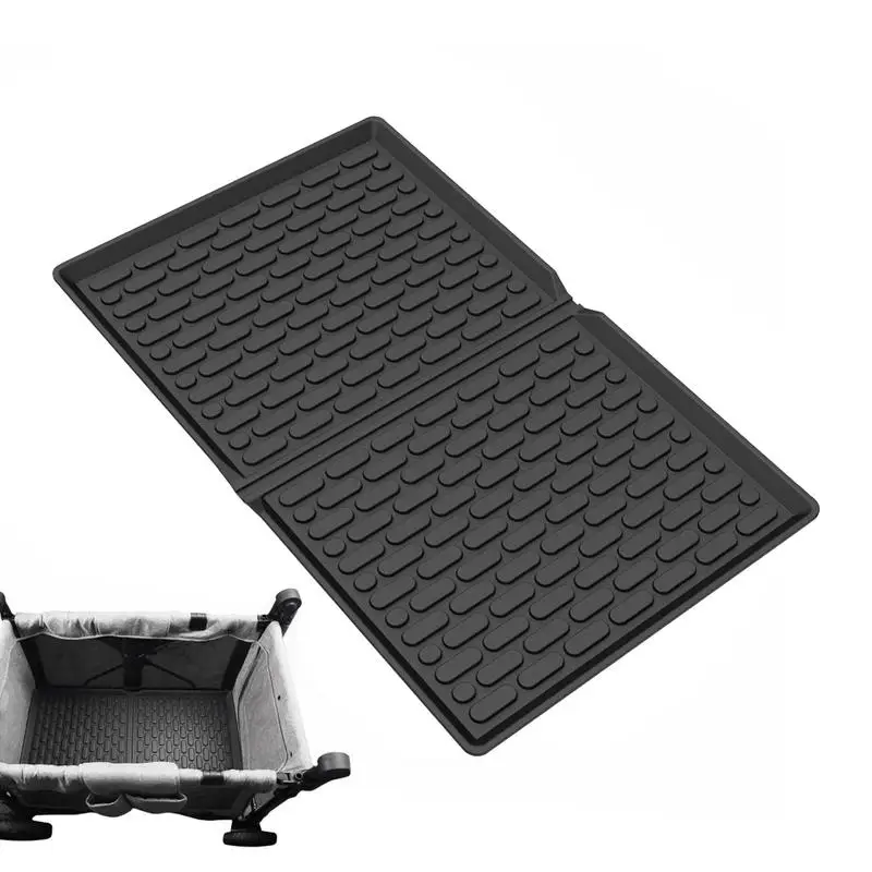 

All Weather Floor Mats Silicone TPE Mat For 2 Seater Stroller Folding Protective Floor Mat Stroller Cart Mat To Protect Stroller