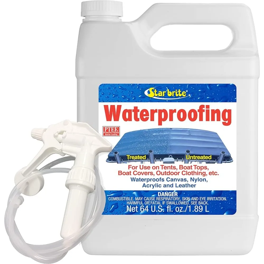 STAR BRITE Waterproofing Spray, Waterproofer + Stain Repellent + UV Protection for Boat Covers, Car Covers 
STAR BRITE Waterproofing Spray, Waterproofer + Stain Repellent + UV Protection for Boat Covers, Car Covers