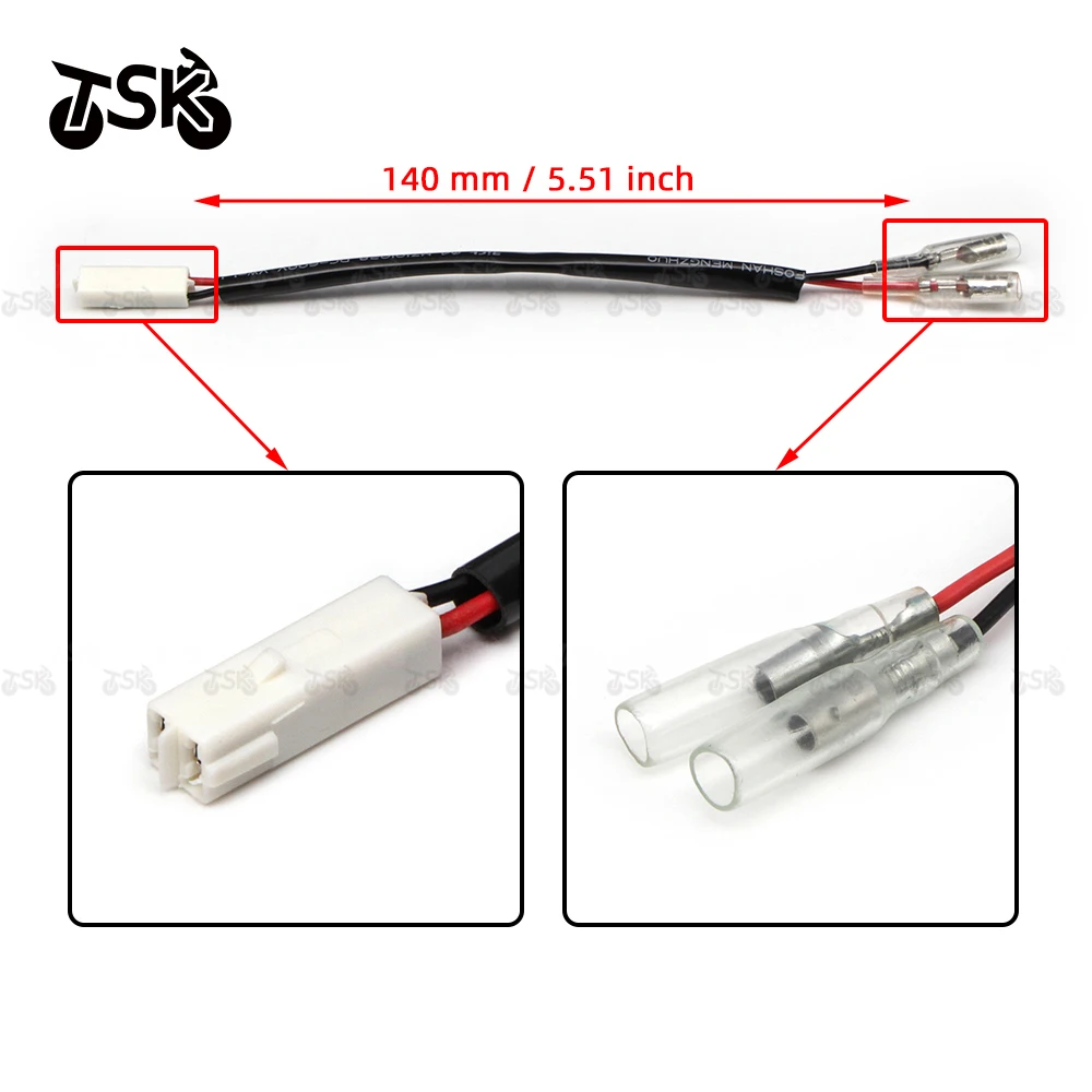 

Turn Signal Marker Wire Adapters Indicator Leads Plug Connector Harness For Kawasaki Z900 Z800 Z1000 Z300 Z250 Ninja Versys