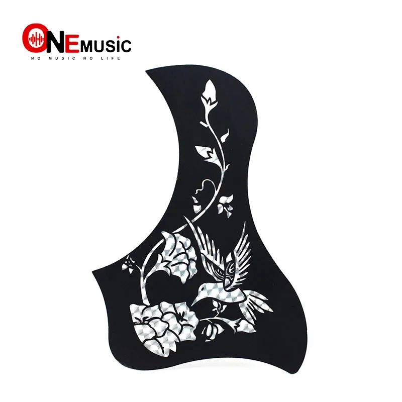 

10PC Black Laser Pattern Acoustic Guitar Pickguard Pick Guard Sticker Comma Style Multi Pattern Available