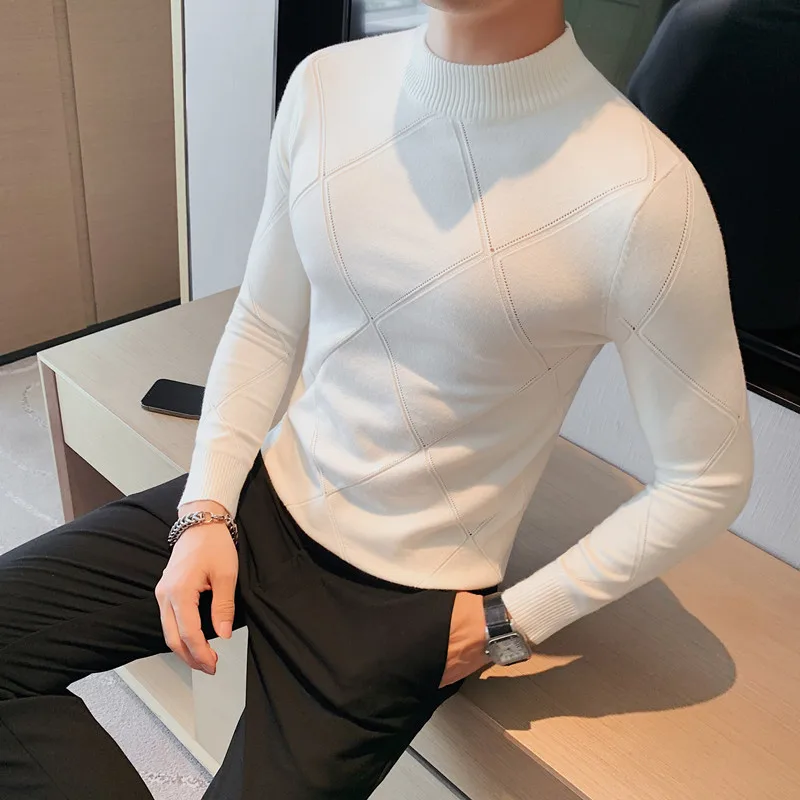 Jacquard Weave Turtleneck Fashion Long Sleeve Sweaters For Men Clothing 2023 Slim Fit Casual Knitted Pullovers Pull Homme Warm
Jacquard Weave Turtleneck Fashion Long Sleeve Sweaters For Men Clothing 2023 Slim Fit Casual Knitted Pullovers Pull Homme Warm