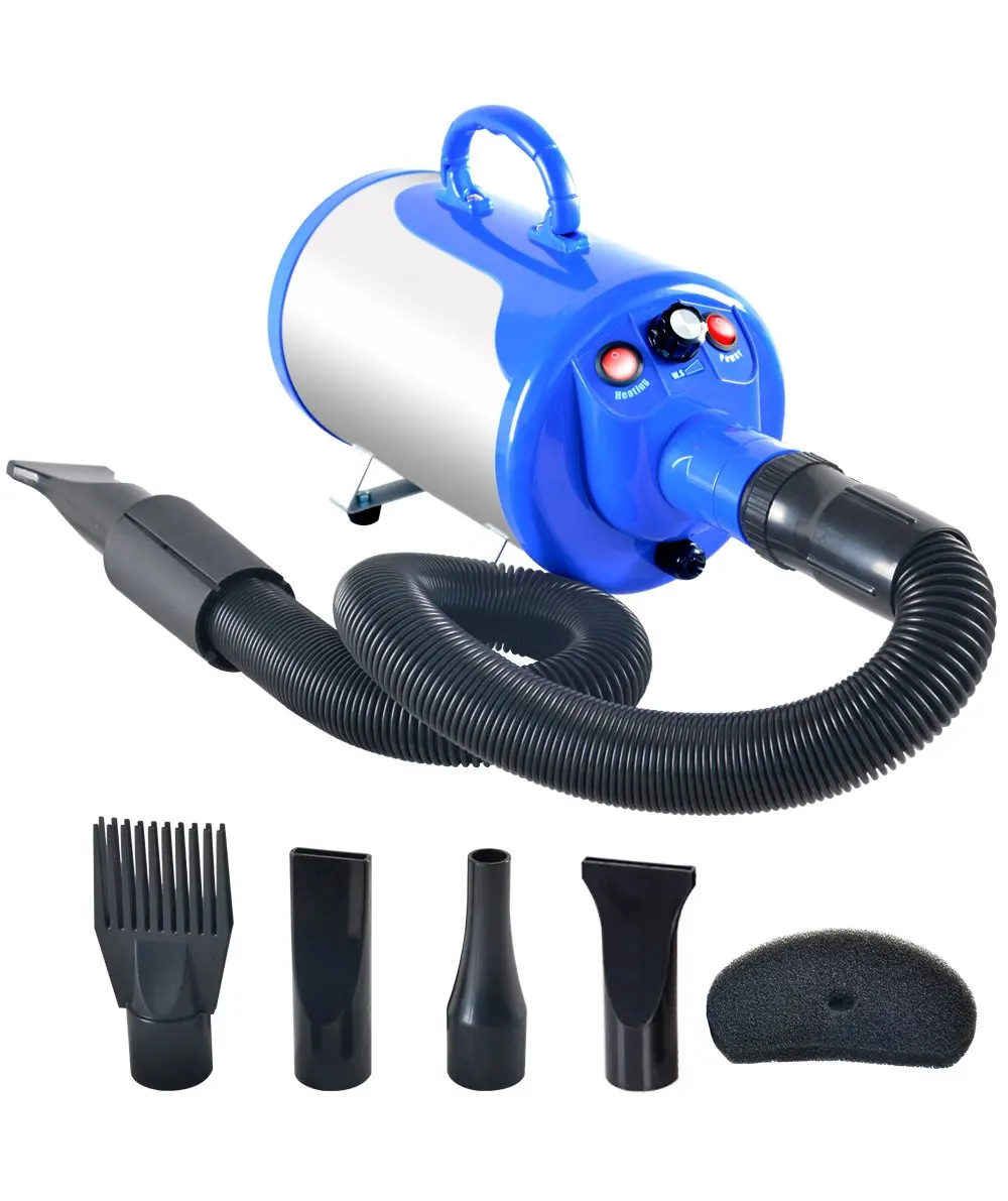

Groomer Partner Pet Hair Force Dryer Dog Grooming Blower with Heater - Blue