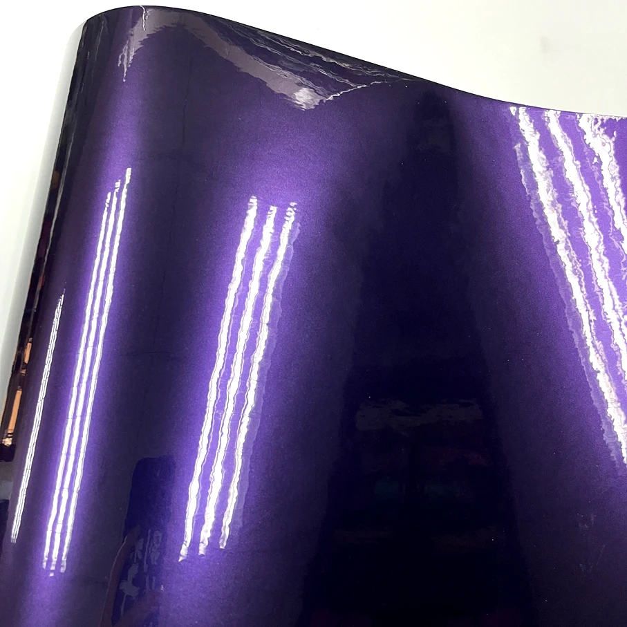 

Высококачественная суперглянцевая виниловая пленка цвета металлик, темно-фиолетовый, блестящая фиолетовая виниловая пленка для автомобиля, мотоцикла