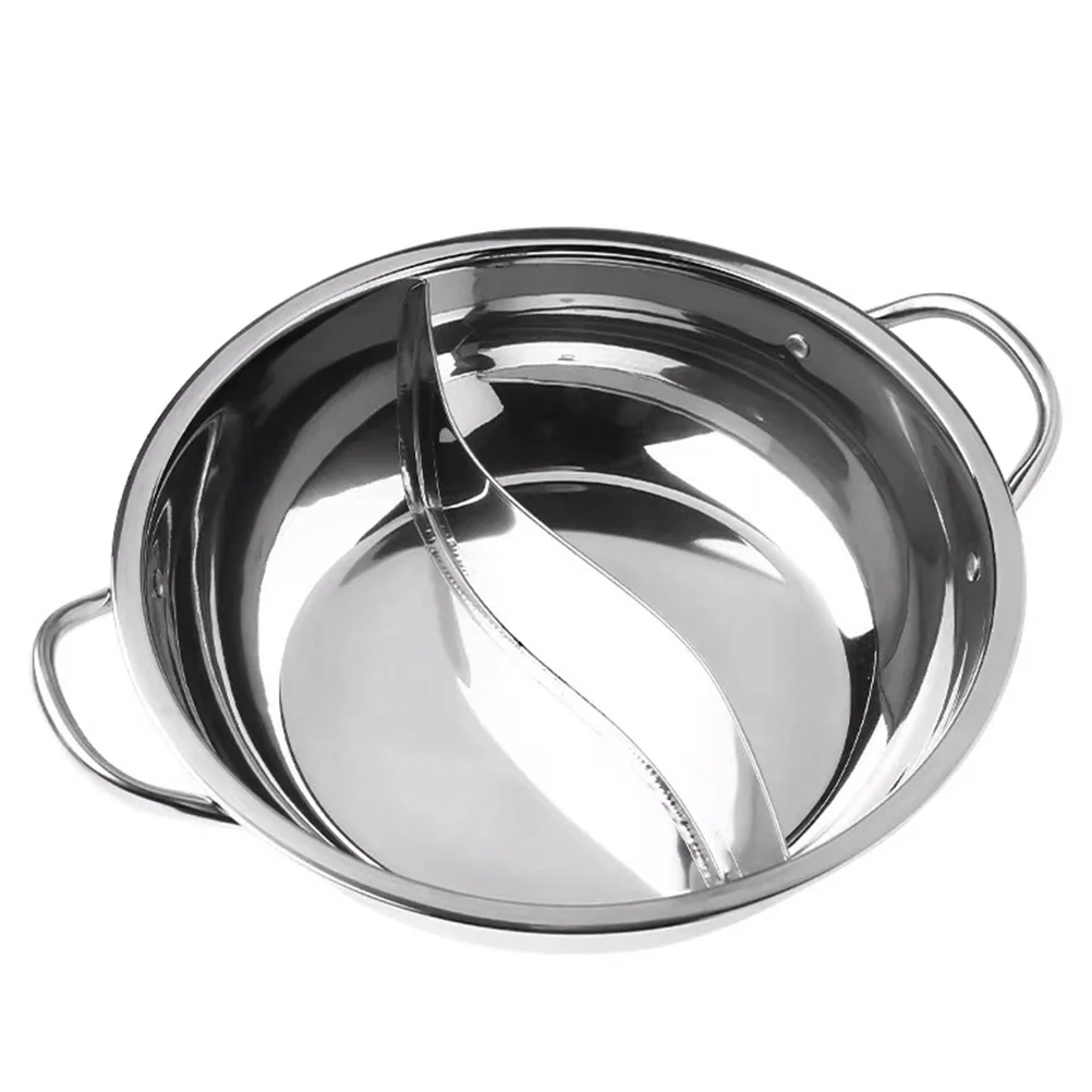 30CM Shabu Shabu Stainless Steel Pot Twin Divided Chinese Hot Pot Compatible Soup Stock Pot Household Durable Cookware
30CM Shabu Shabu Stainless Steel Pot Twin Divided Chinese Hot Pot Compatible Soup Stock Pot Household Durable Cookware