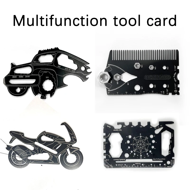 

46 in 1 multi-tool card EDC Stainless steel portable Mini Keychain bottle opener Camping outdoor survival tool