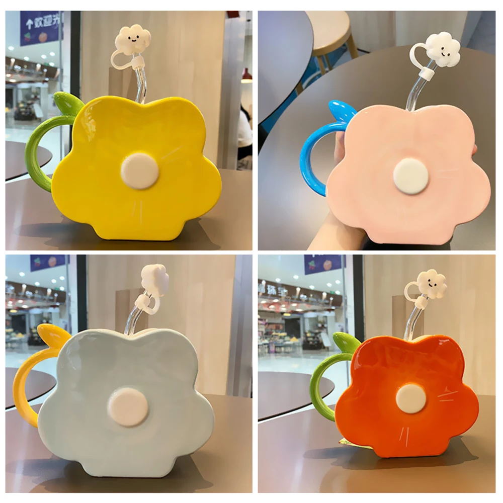 Creative Flower Ceramic Cup Girls Office Straw Cup Personality Girl Student Drinking Cup Couple Gift Cup Kawaii Water Cup Bottle 
Creative Flower Ceramic Cup Girls Office Straw Cup Personality Girl Student Drinking Cup Couple Gift Cup Kawaii Water Cup Bottle
