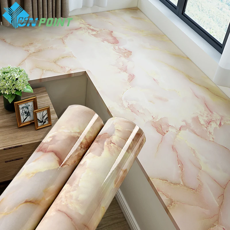 

PVC Kitchen Oil Resistant Sticker Waterproof High-Temperature Tile Wallpaper Self-Adhesive Cabinet Stove Refurbished Marble Film