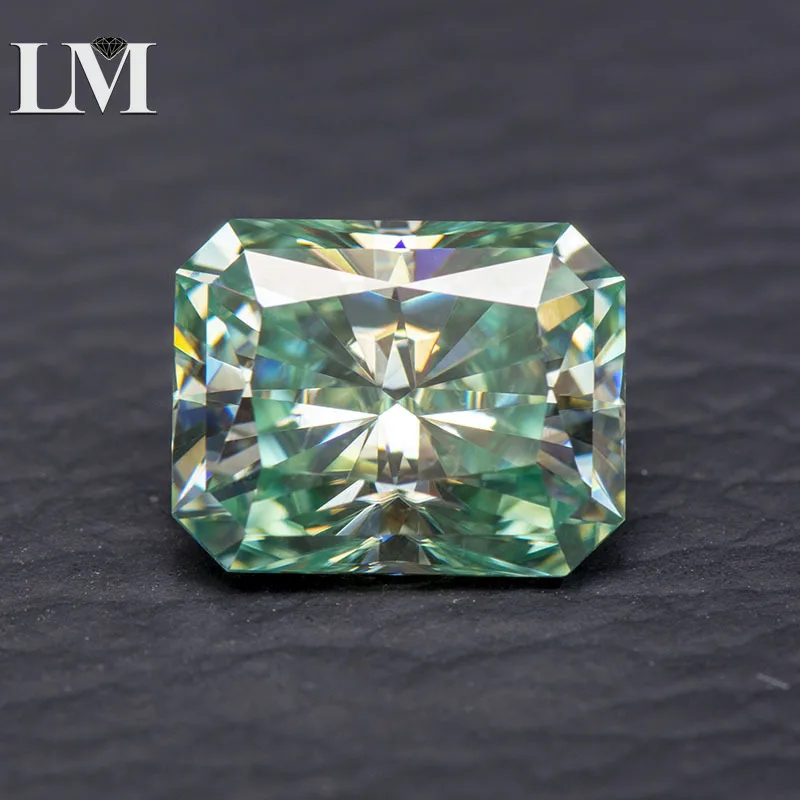 

Moissanite Stone Primary Color Yellow Green Radiant Cut Lab Grown Diamond for Woman Charms Jewelry Making with GRA Certificate