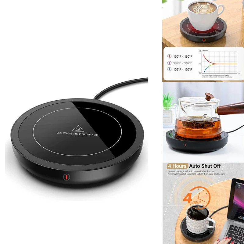 Adjustable Thermostatic Coaster With 3 Temperature Settings And 4 Hours Auto Shutt-Off Function EU Plug
Adjustable Thermostatic Coaster With 3 Temperature Settings And 4 Hours Auto Shutt-Off Function EU Plug