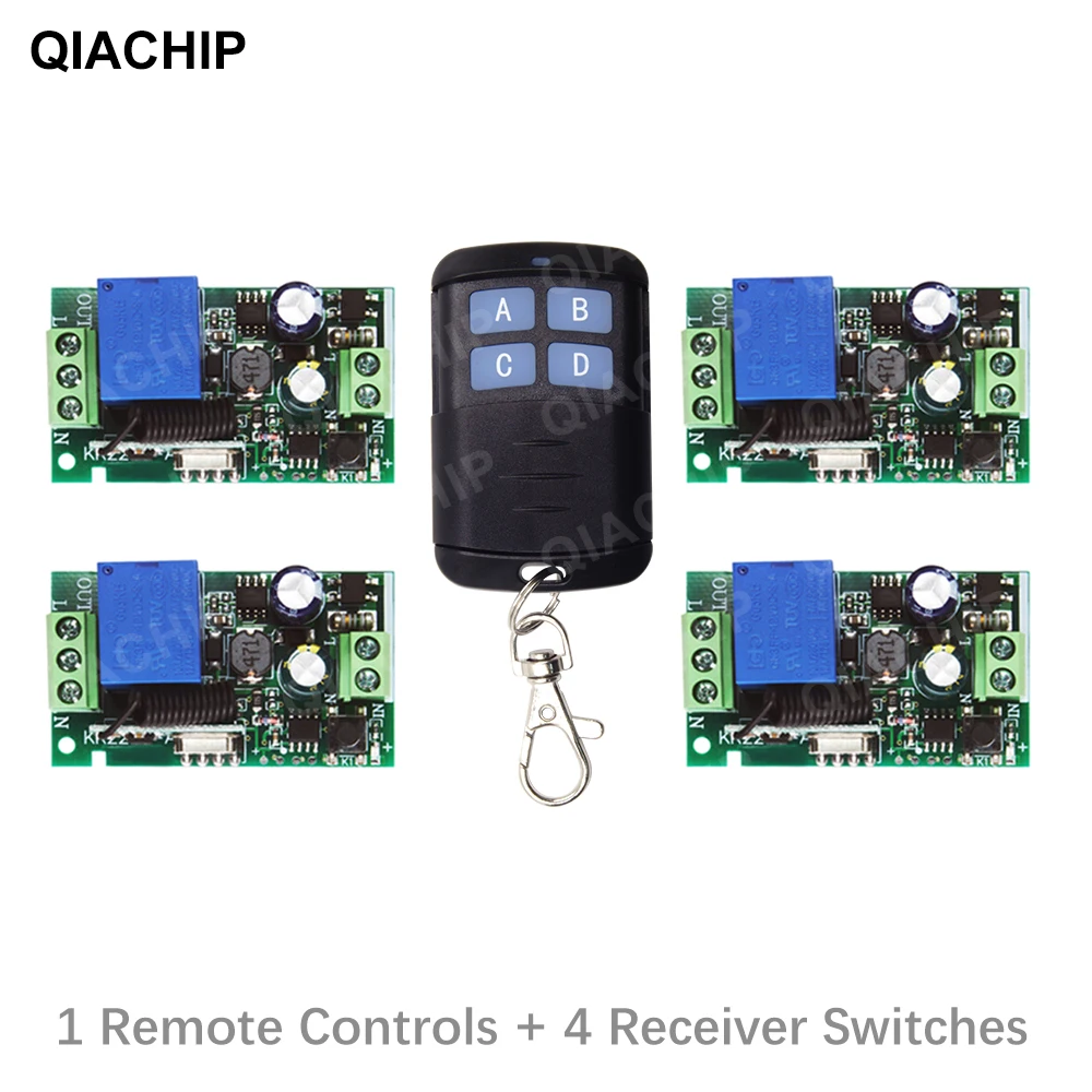 QIACHIP 433Mhz Universal Wireless Remote Control Switch AC 110V 220V 1 Channel Relay Receiver Module And RF 433 Mhz Transmitter
QIACHIP 433Mhz Universal Wireless Remote Control Switch AC 110V 220V 1 Channel Relay Receiver Module And RF 433 Mhz Transmitter