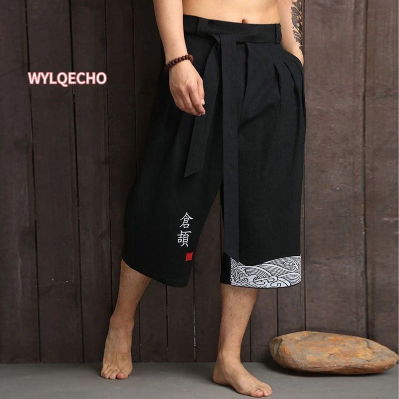 Japanese Kimono Traditional Pants Men Asian Clothing Bath Pant Casual Loose Male Japan Style Yukata Trousers Linen Cropped Pants
Japanese Kimono Traditional Pants Men Asian Clothing Bath Pant Casual Loose Male Japan Style Yukata Trousers Linen Cropped Pants