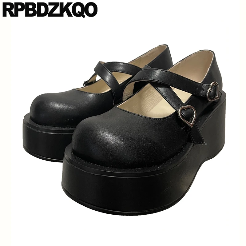 Wedge Heart Buckle Mary Janes Elevator Rock Creepers Lolita Platform Japanese School Women Large Size Demonia Girls Gothic Shoes
Wedge Heart Buckle Mary Janes Elevator Rock Creepers Lolita Platform Japanese School Women Large Size Demonia Girls Gothic Shoes