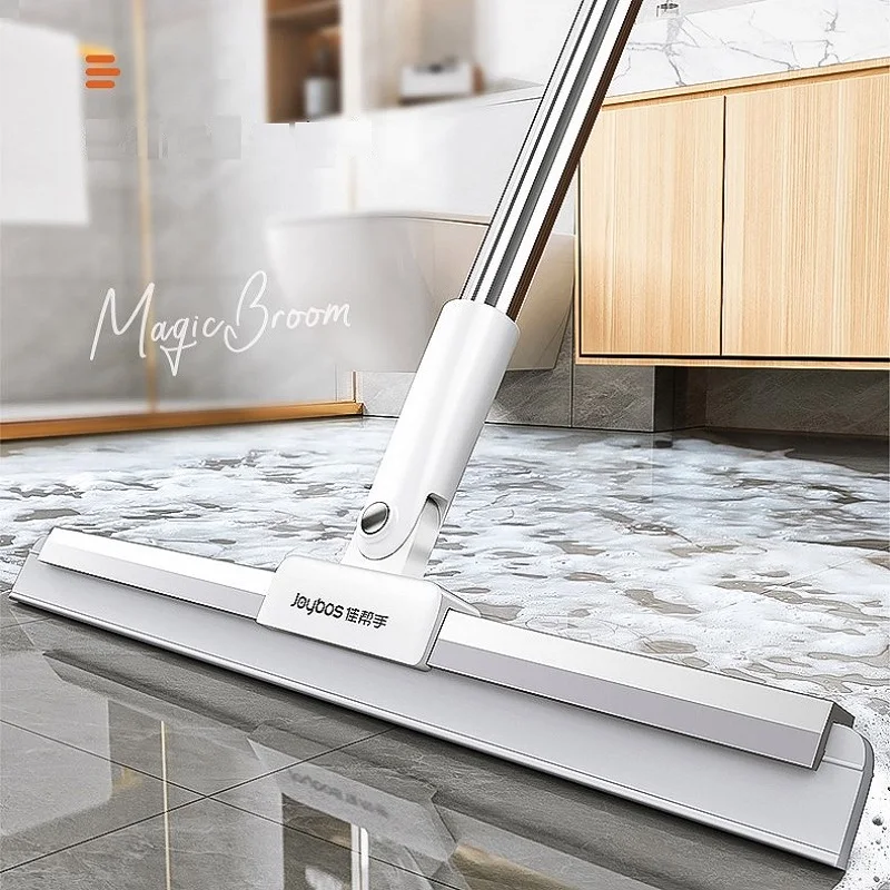 

Joybos Magic Broom Silicone Scrape Bathroom Scraper Hair Dust Clean Tool 180° Rotation 100cm Extended Pole Household Kitchen Use