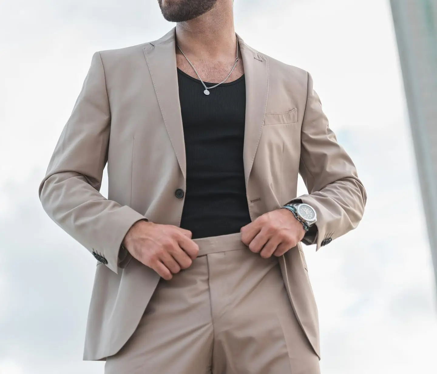 Khaki Notch Lapel Two Buttons Slim Fit Formal Men Suits Wedding Custom Tuxedos For Bridegroo 2 Pieces Jacket+Pants Costume Homme
Khaki Notch Lapel Two Buttons Slim Fit Formal Men Suits Wedding Custom Tuxedos For Bridegroo 2 Pieces Jacket+Pants Costume Homme