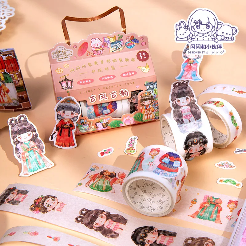 Sparkling Time Show Dressing Tape Three Roll Handmade Sticker Girl Princess Dressing Decoration Tape Washi Tapes
Sparkling Time Show Dressing Tape Three Roll Handmade Sticker Girl Princess Dressing Decoration Tape Washi Tapes