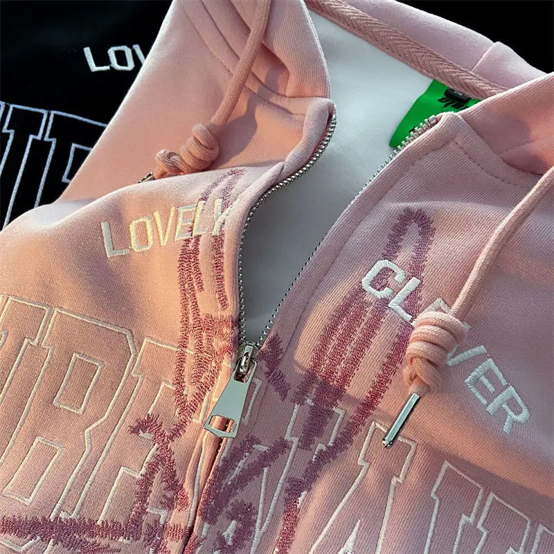 Women's loose hooded sweatshirt, American embroidered long sleeve top, casual fashion jacket, new Fall collection, 2024
Women's loose hooded sweatshirt, American embroidered long sleeve top, casual fashion jacket, new Fall collection, 2024