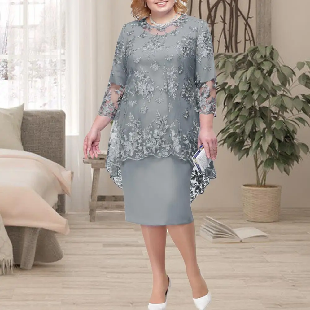 Attractive Midi Dress Slim Breathable Women Dress Female 3/4 Sleeve Evening Dress
Attractive Midi Dress Slim Breathable Women Dress Female 3/4 Sleeve Evening Dress