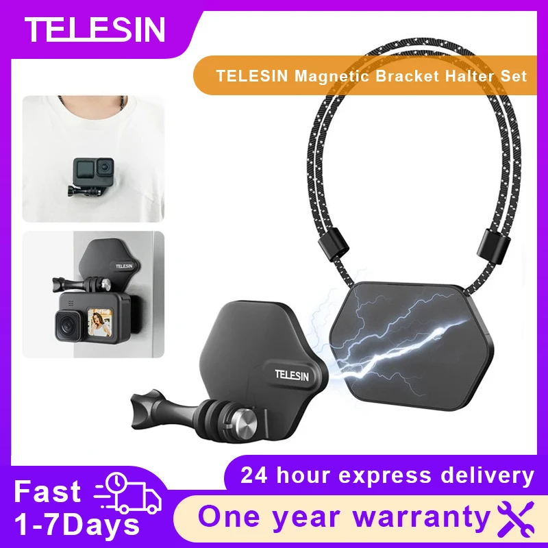 

Магнитная Экшн-камера TELESIN быстросъемный кронштейн для крепления на шее аксессуары для Gopro Hero Insta 360 DJI мобильный телефон