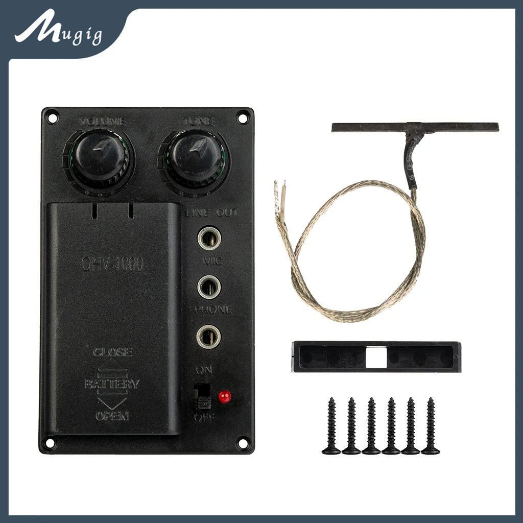 Mugig 4/4 Violin Pickup Durable Violin Silent EQ Preamp Pickup Set W/ Under Saddle Piezo+ Screws For DIY Violin
Mugig 4/4 Violin Pickup Durable Violin Silent EQ Preamp Pickup Set W/ Under Saddle Piezo+ Screws For DIY Violin