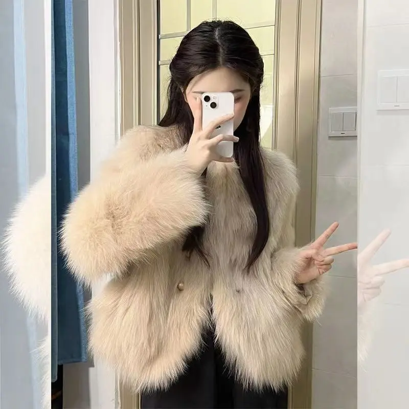 Fox Fur Coat Women Fluffy Short Faux Fur Jacket Long Sleeve Luxury Brand Clothing Warm Y2k Tops Warm Streetwear Faux Fur Coat
Fox Fur Coat Women Fluffy Short Faux Fur Jacket Long Sleeve Luxury Brand Clothing Warm Y2k Tops Warm Streetwear Faux Fur Coat