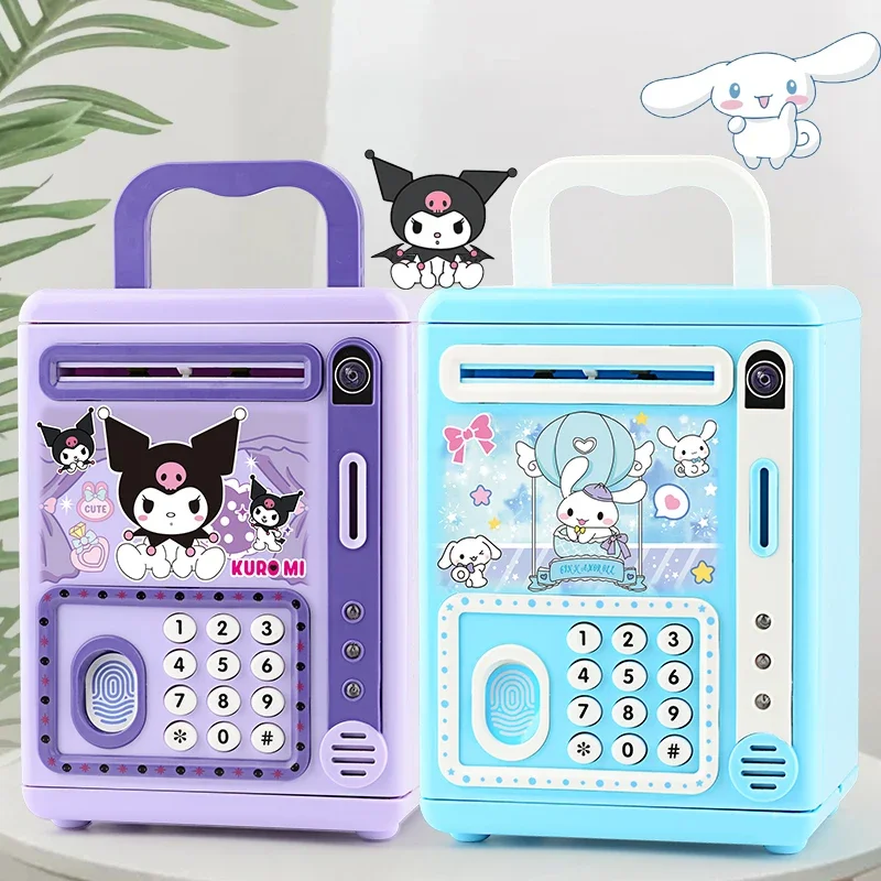 Sanrios Cinnamoroll Kuromi kawaii Аниме Кукла мультфильм Электронная Копилка сканер отпечатков пальцев и лица Пароль замок копилка 
Sanrios Cinnamoroll Kuromi kawaii Аниме Кукла мультфильм Электронная Копилка сканер отпечатков пальцев и лица Пароль замок копилка