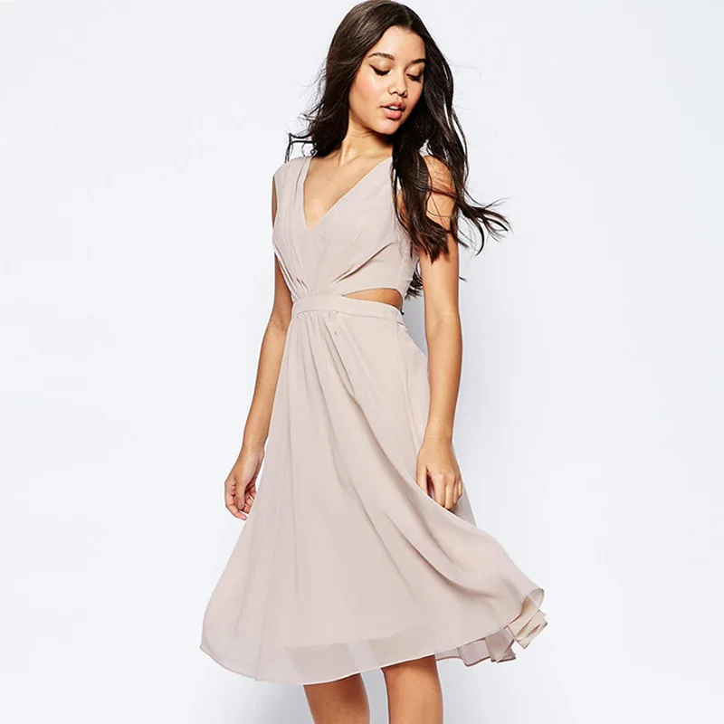 V-Neck Chiffon A-Line Long Bridesmaid Dresses New Popular Pleated Draped Sleeveless Tea Length Wedding Guest Party Gown JQ998
V-Neck Chiffon A-Line Long Bridesmaid Dresses New Popular Pleated Draped Sleeveless Tea Length Wedding Guest Party Gown JQ998
