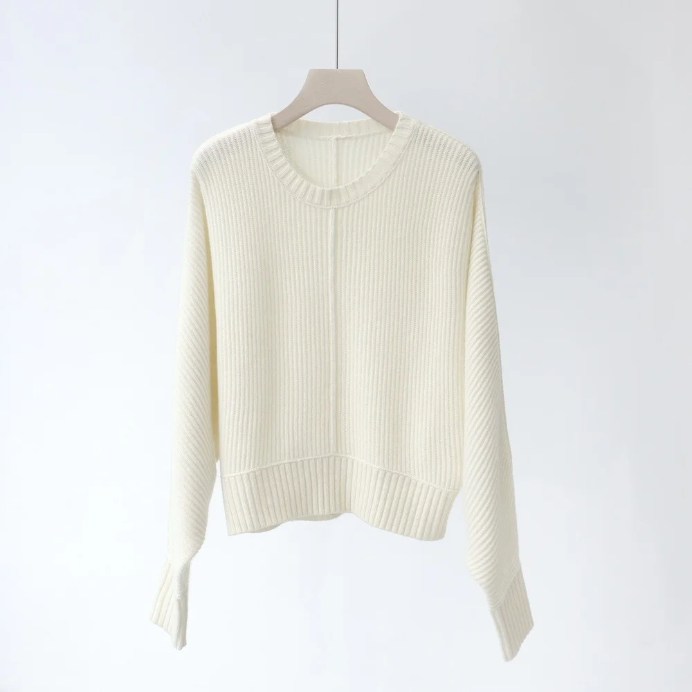 2022 Autumn and Winter New Pullovers All-match Round Neck Sweater Pit Strip Mid-stitch Sleeve Cashmere Sweater Woman
2022 Autumn and Winter New Pullovers All-match Round Neck Sweater Pit Strip Mid-stitch Sleeve Cashmere Sweater Woman