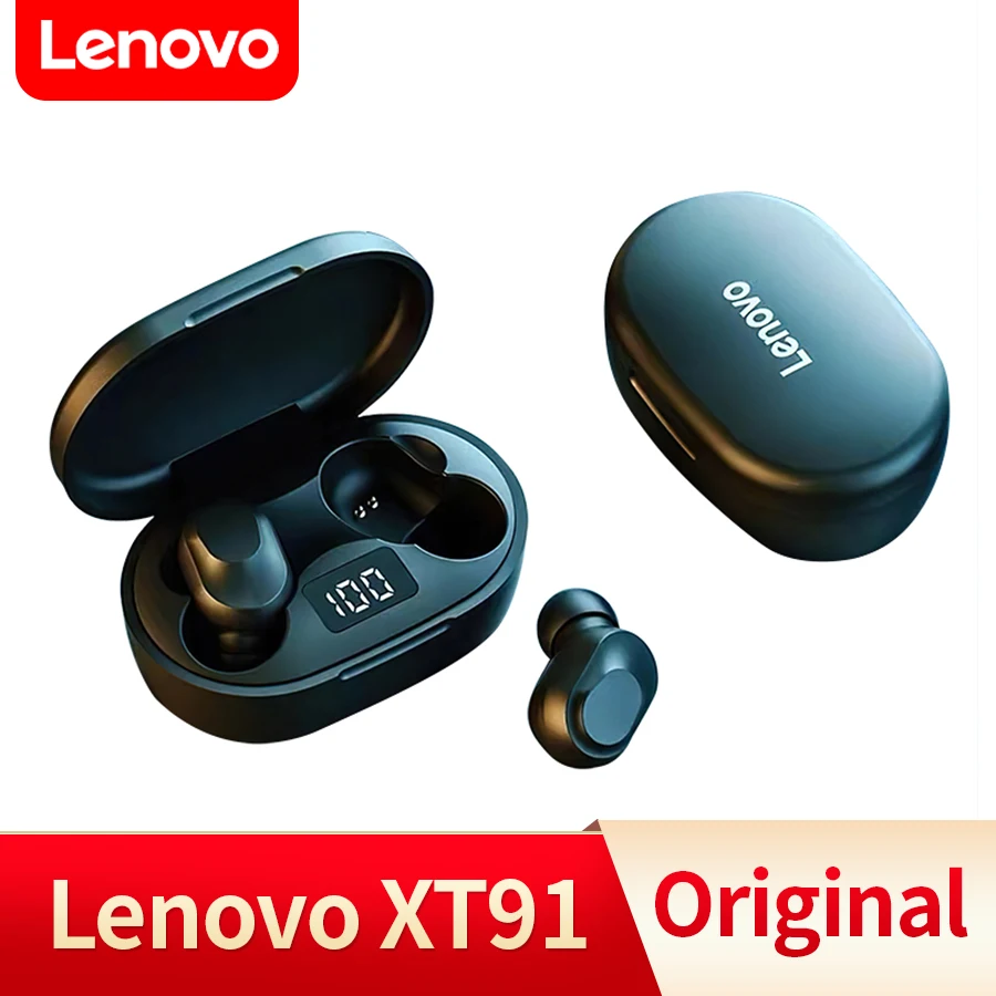 

Оригинальные беспроводные Bluetooth-наушники Lenovo XT91, игровая гарнитура, TWS наушники с сенсорным управлением, стерео бас с микрофоном, шумоподавление