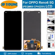 Bloc écran tactile LCD AMOLED de remplacement, 6.43 pouces, pour OPPO Reno 6 Reno6 5G PEQM00 CPH2251, Original=