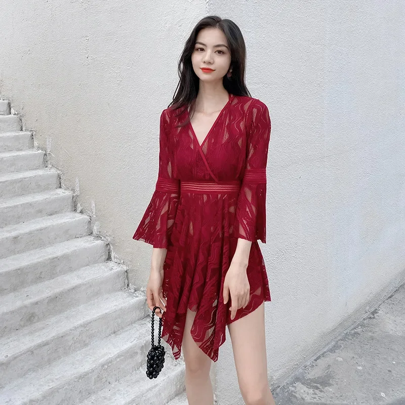 2023 Bikinis Student Girl Split Cover Belly Swimwear Skirt High Waist Korean Ruffles Popular Swimsuit Beach New Swiming Suit
2023 Bikinis Student Girl Split Cover Belly Swimwear Skirt High Waist Korean Ruffles Popular Swimsuit Beach New Swiming Suit