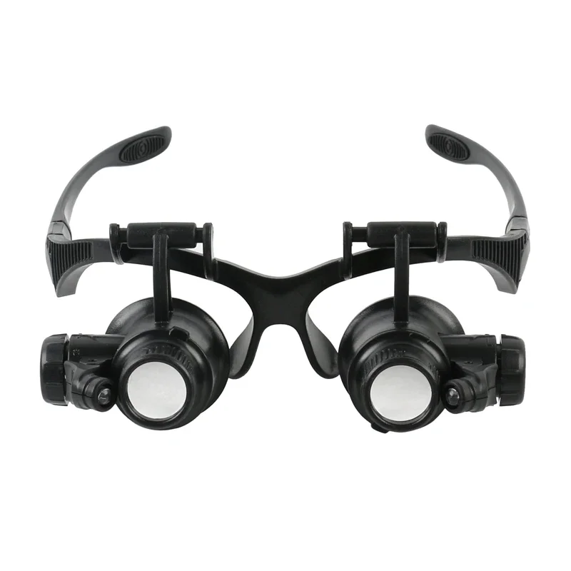 

Карманные увеличительные очки для микроскопа, 2,5x 4X 6X 8X 10X 15X 20X 25X, с подсветкой, с креплением на голову, для ремонта печатных плат и часов